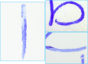 Estrías tinta bolígrafo