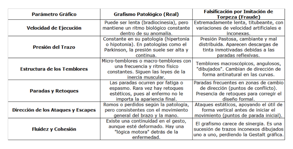 Grafismo Patológico y Falsificación por Imitación